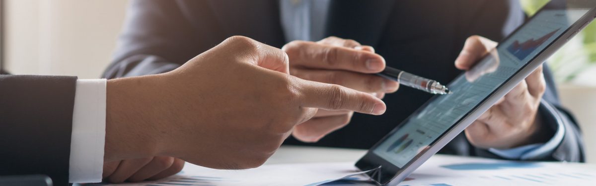 two business man talking